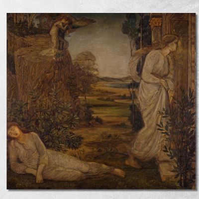 Zefiro Porta Psiche Alla Montagna Sir Edward Coley Burne-Jones ecb113 quadro stampa su tela