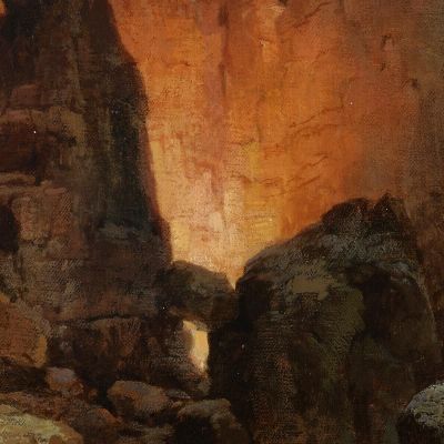 Un Lato Del Canyon Grand Canyon Dell'Arizona Thomas Moran tmr5 quadro stampa su tela