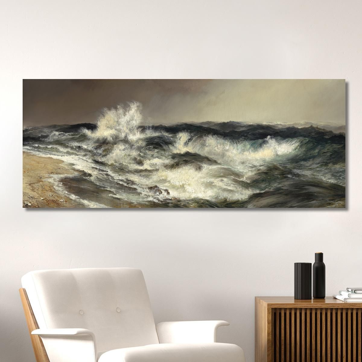 Il Mare Molto Rimbombante Thomas Moran tmr71 quadro stampa su tela
