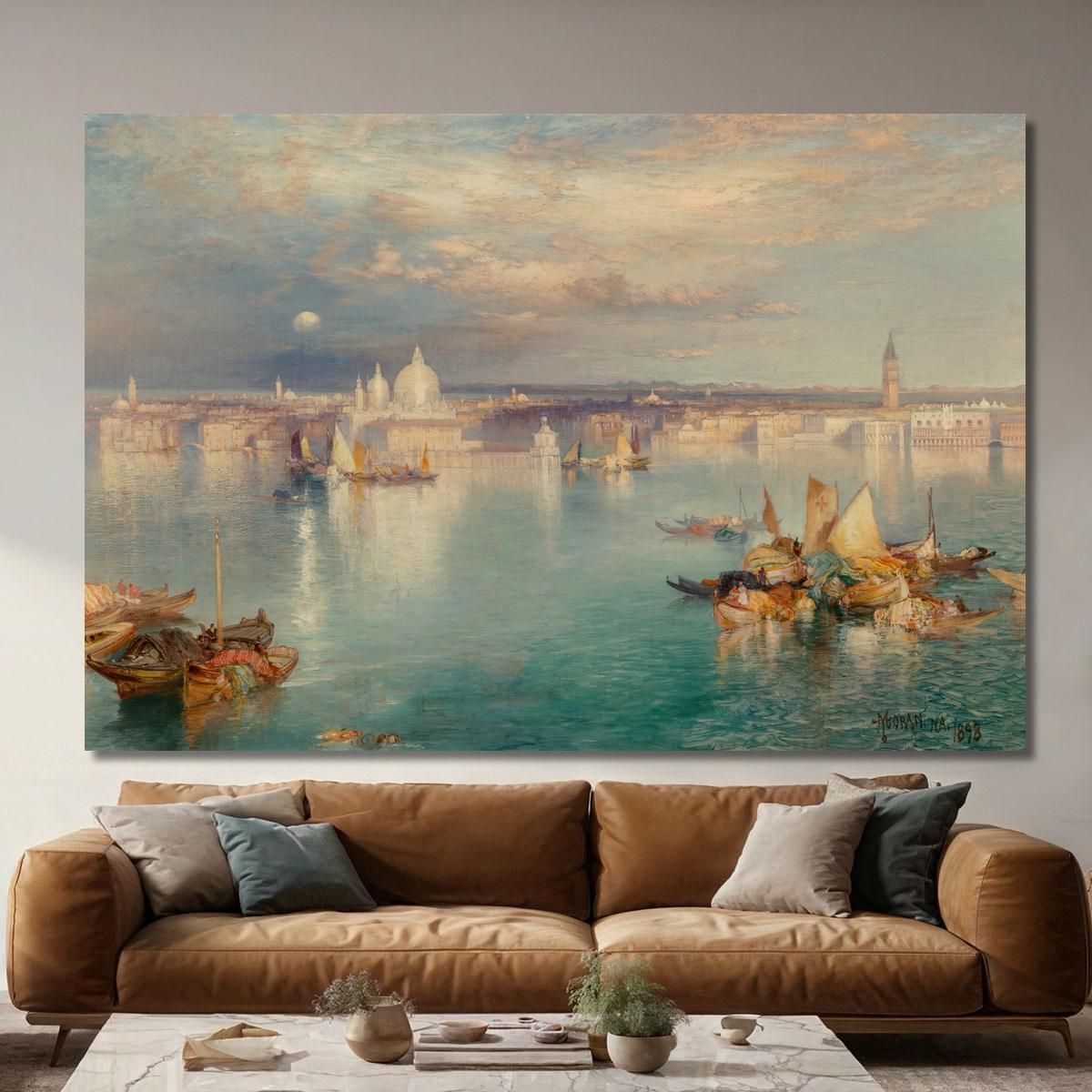 Scena Veneziana Thomas Moran tmr87 quadro stampa su tela