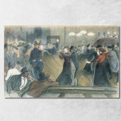 La Danza Théophile Alexandre Steinlen tas50 quadro stampa su tela