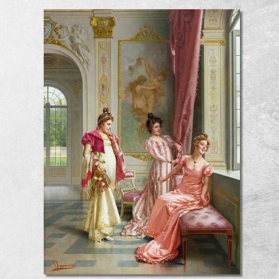 Le Coquettes - Avventura Vittorio Reggianini vrg17 quadro stampa su tela
