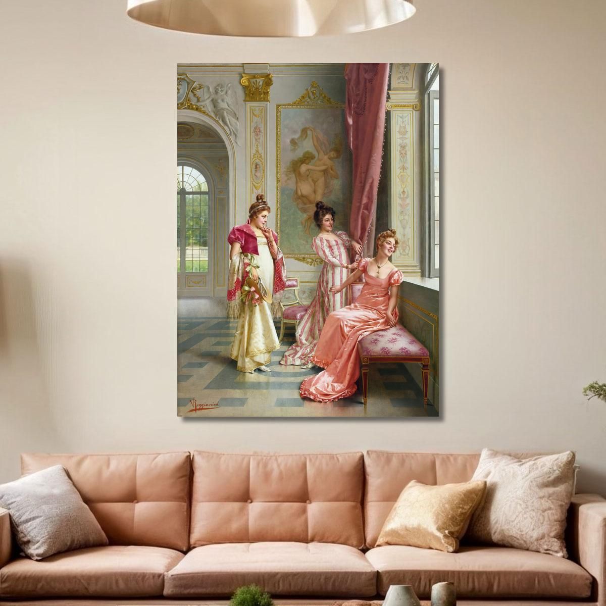 Le Coquettes - Avventura Vittorio Reggianini vrg17 quadro stampa su tela