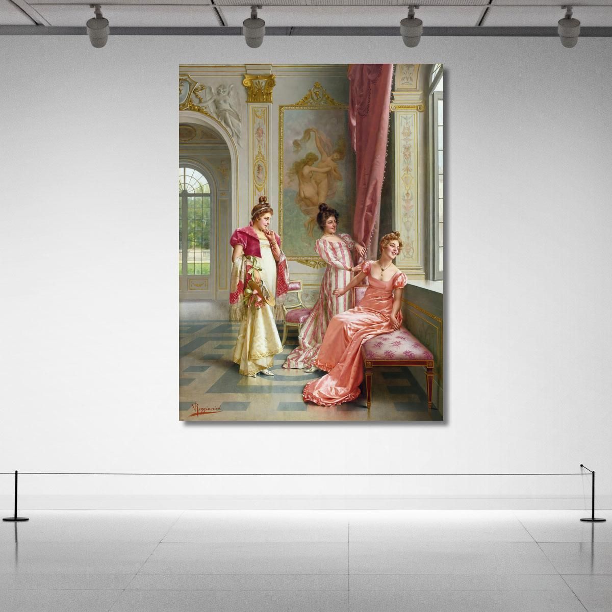 Le Coquettes - Avventura Vittorio Reggianini vrg17 quadro stampa su tela