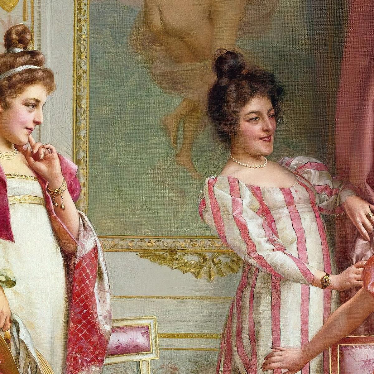 Le Coquettes - Avventura Vittorio Reggianini vrg17 quadro stampa su tela