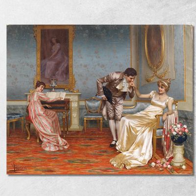 Il Corteggiatore Vittorio Reggianini vrg26 quadro stampa su tela