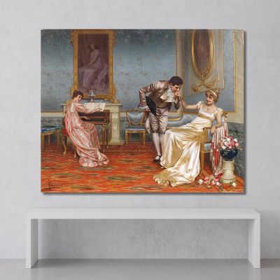 Il Corteggiatore Vittorio Reggianini vrg26 quadro stampa su tela