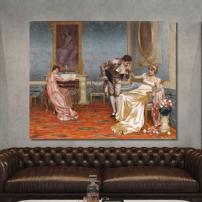 Il Corteggiatore Vittorio Reggianini vrg26 quadro stampa su tela