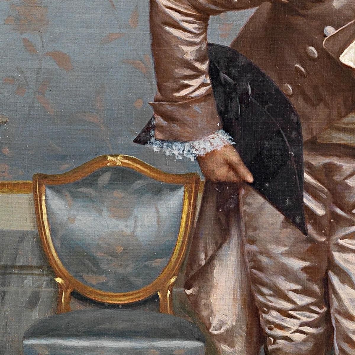 Il Corteggiatore Vittorio Reggianini vrg26 quadro stampa su tela