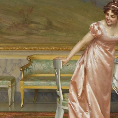 Il Tea Party Vittorio Reggianini vrg27 quadro stampa su tela