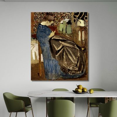 Eine Näherin Édouard Vuillard, evu2 drucken auf leinwand