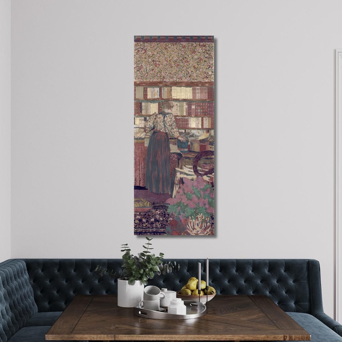 Personaggi In Un Interno. La Scelta Dei Libri Édouard Vuillard evu132 quadro stampa su tela