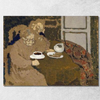 Due Donne Che Bevono Caffè Édouard Vuillard evu171 quadro stampa su tela