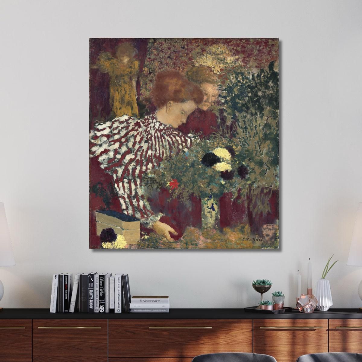 Donna In Abito A Righe Édouard Vuillard evu175 quadro stampa su tela