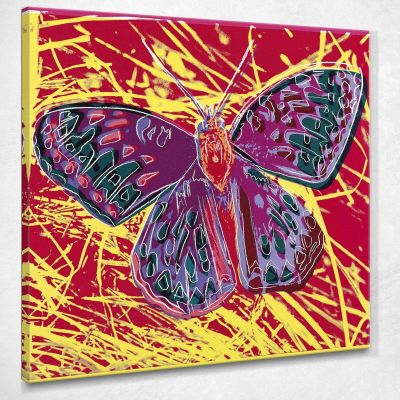 Butterfly 1 1987 Andy Warhol quadro stampa su tela 100x100cm AW11
