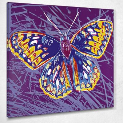 Butterfly 4 1987 Andy Warhol quadro stampa su tela 100x100cm AW14