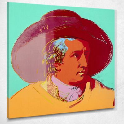 Goethe 5 1982 Andy Warhol quadro stampa su tela 100x100cm AW39