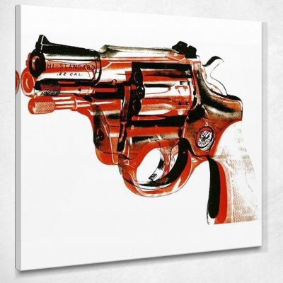 Gun 2 1981 Andy Warhol quadro stampa su tela 100x100cm AW42