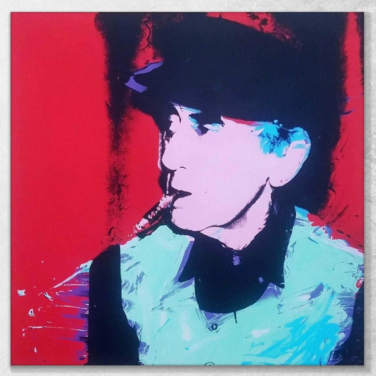 Man Ray 1974 ❤️ Andy Warhol quadro stampa su tela AW69