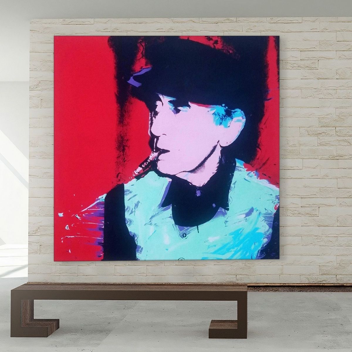 Man Ray 1974 ❤️ Andy Warhol quadro stampa su tela AW69