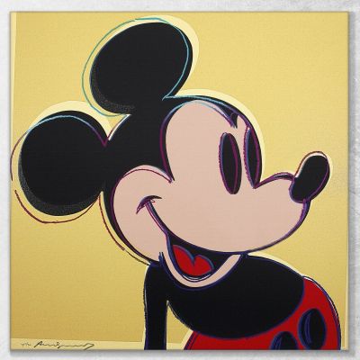 Mickey Mouse 2 1981 Andy Warhol quadro stampa su tela AW85