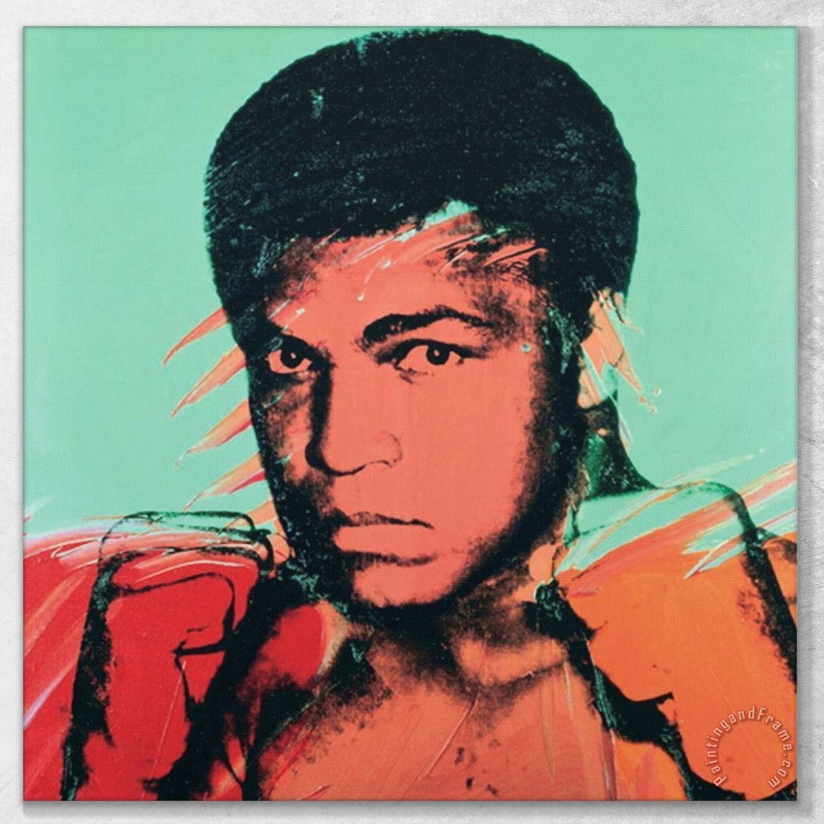 Muhammad Ali 6 1978 ❤️ Andy Warhol quadro stampa su tela AW90, image size:1200x1200