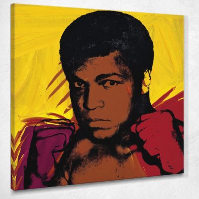 Muhammad Ali 2 1978 Andy Warhol quadro stampa su tela 100x100cm AW87