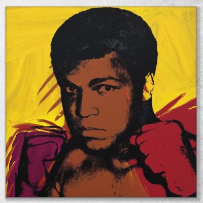 Muhammad Ali 2 1978 Andy Warhol quadro stampa su tela AW87