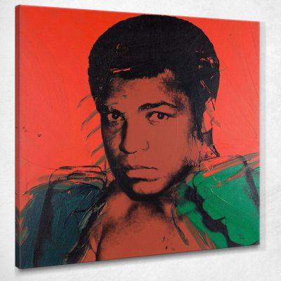 Muhammad Ali 4 1978 Andy Warhol quadro stampa su tela 100x100cm AW89