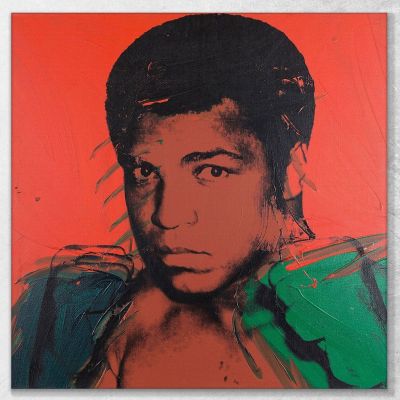 Muhammad Ali 4 1978 Andy Warhol quadro stampa su tela AW89