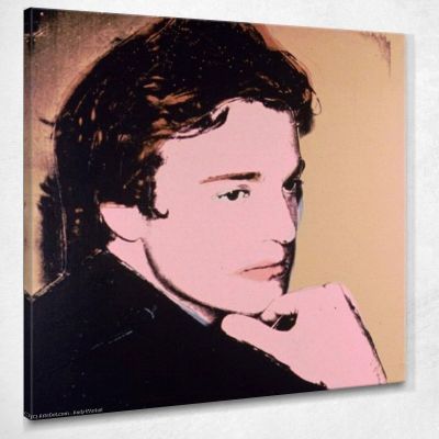 Portrait Of Jamie Wyeth 1976 Andy Warhol quadro stampa su tela 100x100cm AW97