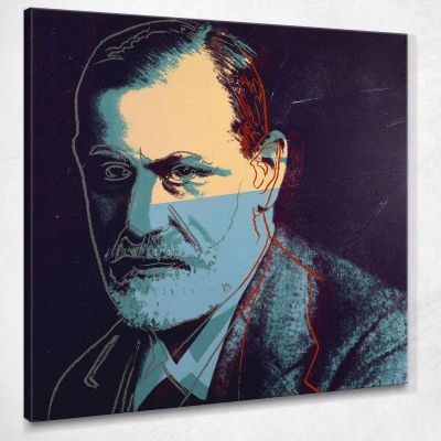 Sigmund Freud 1 1980 Andy Warhol quadro stampa su tela 100x100cm AW102