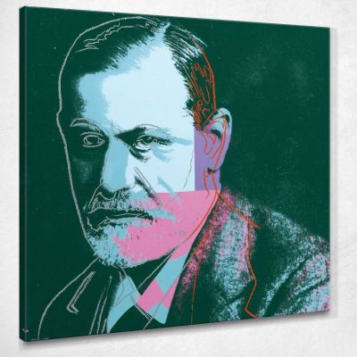 Sigmund Freud 2 1980 Andy Warhol quadro stampa su tela 100x100cm AW103