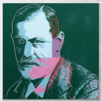 Sigmund Freud 2 1980 Andy Warhol quadro stampa su tela AW103