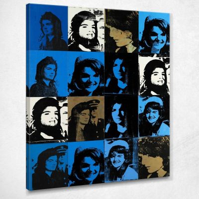 Jackie 2 196 Andy Warhol quadro stampa su tela 100x100cm AW106