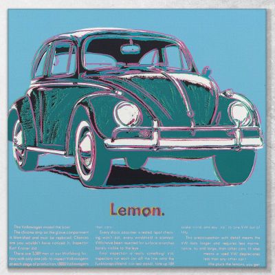 Volkswagen lemon 2 Andy Warhol quadro stampa su tela AW108
