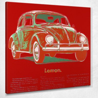 Volkswagen lemon 4 Andy Warhol quadro stampa su tela 100x100cm AW110