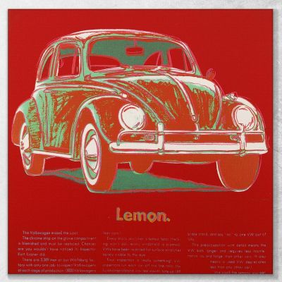 Volkswagen lemon 4 Andy Warhol quadro stampa su tela AW110