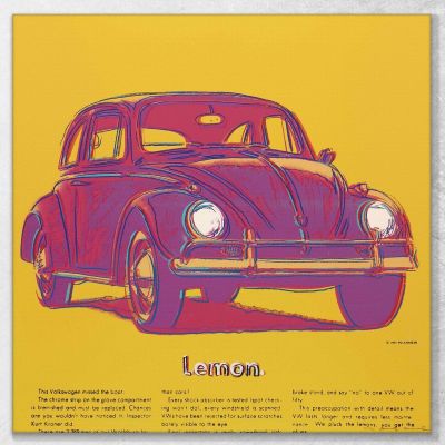 Volkswagen lemon Andy Warhol quadro stampa su tela AW111