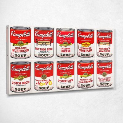 Campbell's Soup II 2 1968 Andy Warhol quadro stampa su tela 100x60cm AW127