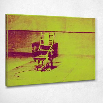 Electric chair 1964 Andy Warhol quadro stampa su tela 100x80cm AW135