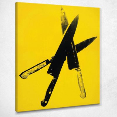 Knives 1 1982 Andy Warhol quadro stampa su tela 100x80cm AW220
