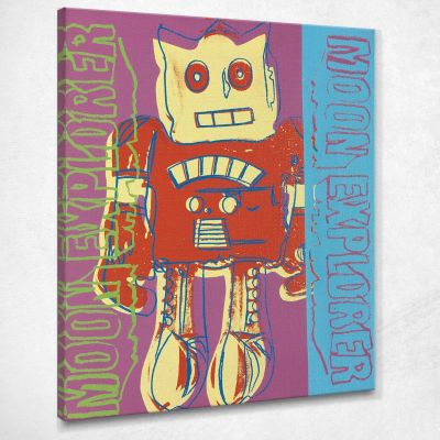 Moon Explorer 1 1983 Andy Warhol quadro stampa su tela 100x80cm AW233