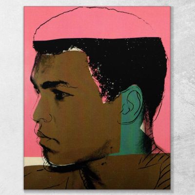 Muhammad Ali 5 1978 Andy Warhol quadro stampa su tela AW235