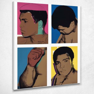 Muhammad Ali 7 1978 Andy Warhol quadro stampa su tela 100x80cm AW236