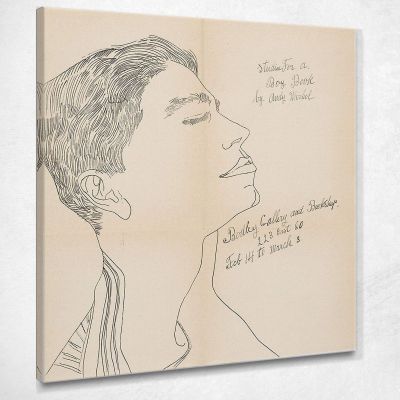 Poster for Studies for a Boy Book 1956 Andy Warhol quadro 100x80cm AW243