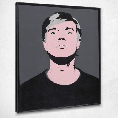 Self Portrait 1964 Andy Warhol quadro stampa su tela 100x80cm AW247