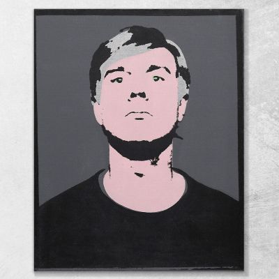 Self Portrait 1964 Andy Warhol quadro stampa su tela AW247