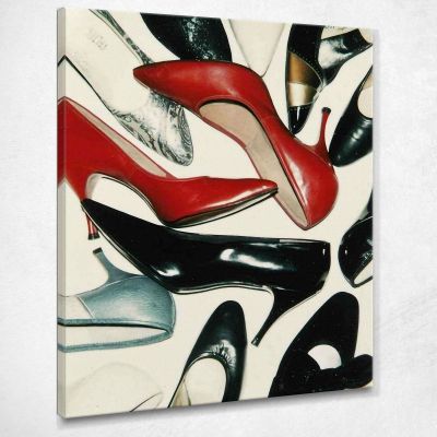 Shoes 1980 Andy Warhol quadro stampa su tela 100x80cm AW248