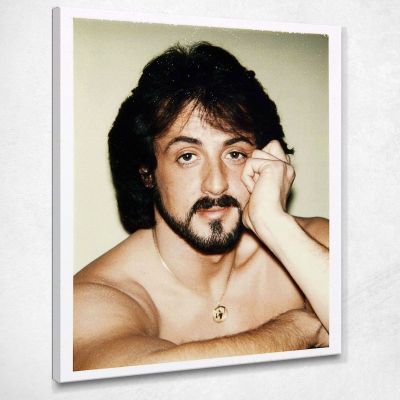 Sylvester Stallone 1 1980 Andy Warhol quadro stampa su tela 100x80cm AW250